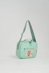 Roxbros Kore Kawaii Tarzı Aksesuarlı Çocuk Beslenme Çantası - Isı Yalıtımlı Termoslu Beslenme Çantası (SU YESILI)