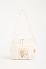 Roxbros Kore Kawaii Tarzı Aksesuarlı Çocuk Beslenme Çantası - Isı Yalıtımlı Termoslu Beslenme Çantası (KREM)