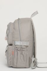 Roxbros Kawaii Kore Tarzı Aksesuarlı Ilkokul Sırt Çantası Kız Ve Isı Yalıtımlı Termoslu Beslenme Çantası Set GRI