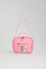 Roxbros Kawaii Kore Tarzı Aksesuarlı Ilkokul Sırt Çantası Kız Ve Isı Yalıtımlı Termoslu Beslenme Çantası Set PEMBE