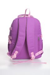 Roxbros Sevimli Kaplumbağa Desenli Çok Bölmeli Kız Çocuk Okul Çantası - Ergonomik Ilkokul Sırt Çantası (MOR - PEMBE)