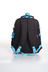 Roxbros Sevimli Kaplumbağa Desenli Çok Bölmeli Kız Çocuk Okul Çantası - Ergonomik Ilkokul Sırt Çantası (SIYAH - TURKUAZ)