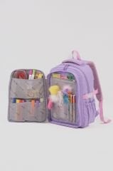 Roxbros Kore Tarzı Unicorn Figürlü Çok Bölmeli Ilkokul Sırt Çantası, Kız Çocuk Okul Çantası (SIYAH - SU YESILI)