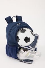 Spor Sırt Çantası - Futbol, Basketbol, Voleybol Topu ve Ayakkabı Bölmeli Antrenman Çantası - LACIVERT