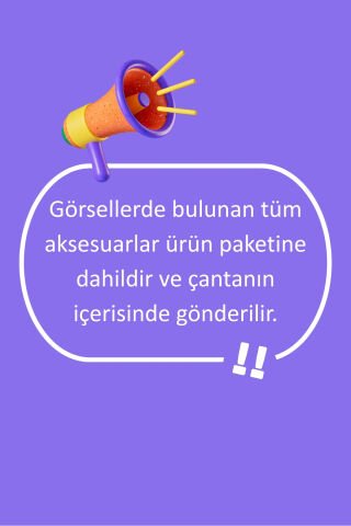 Kore Tarzı Aksesuarlı 3'lü Set Kız Çocuk Ilkokul Çantası Kalemlikli Beslenme Çantalı Sırt Çantası