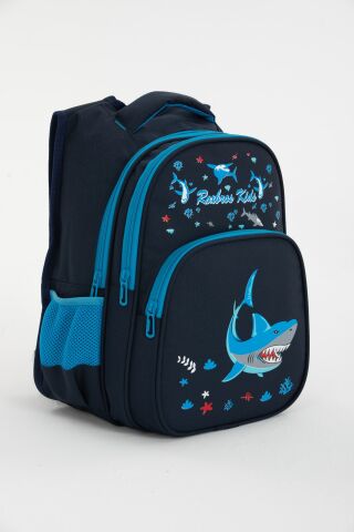 Köpek Balığı Shark İlkokul Çantası + Beslenme Çantası Kız - Erkek Çocuk