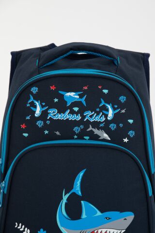 Köpek Balığı Shark İlkokul Çantası + Beslenme Çantası Kız - Erkek Çocuk