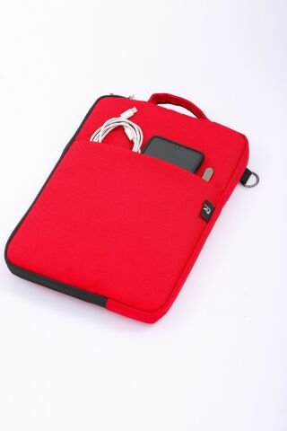 Omuz Askılı Kitap - Evrak Çantası Tablet Kılıf Kırmızı
