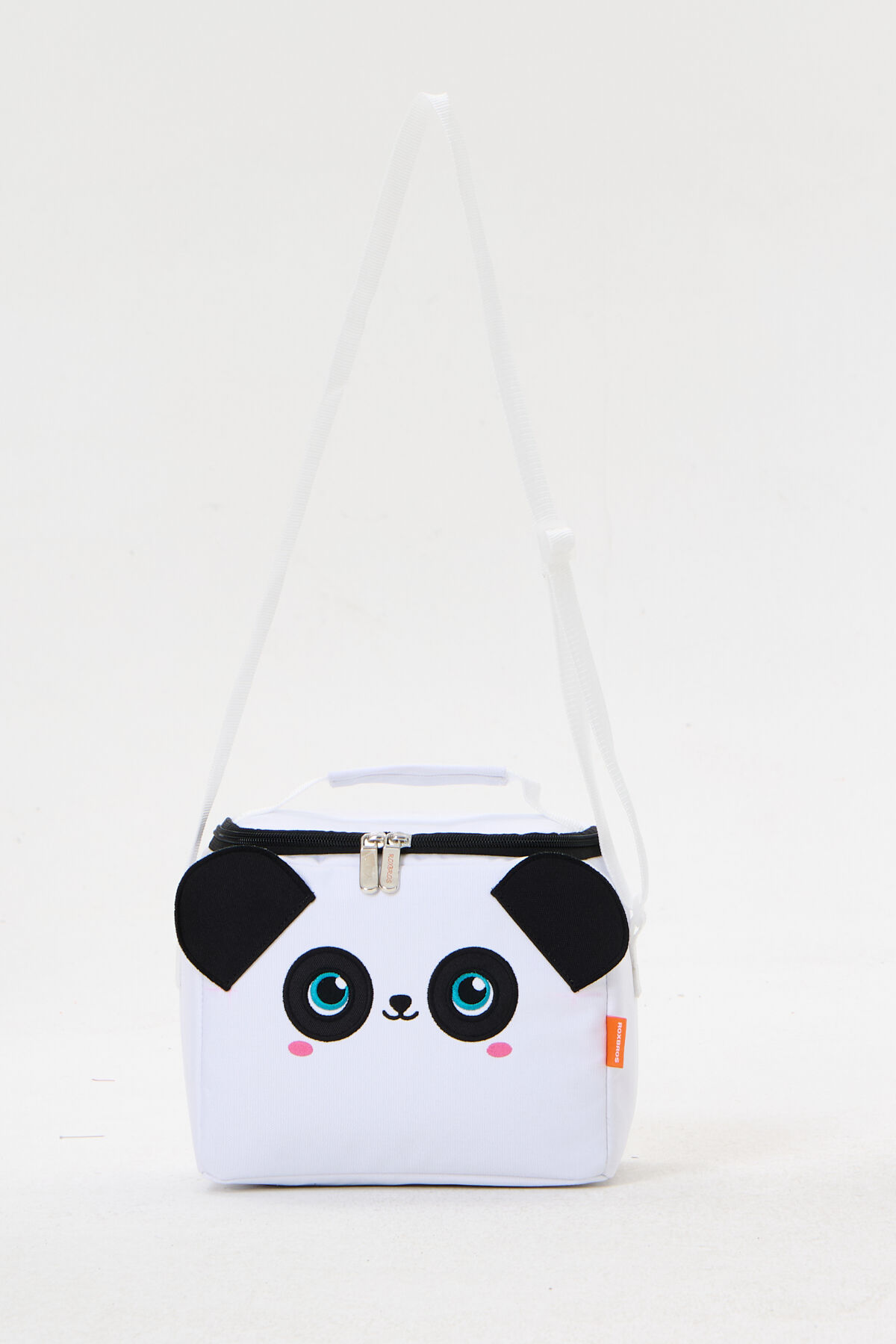 Roxbros Panda Figürlü Termal Beslenme Çantası Siyah Beyaz - Isı Yalıtımlı Kız & Erkek Çocuk Kreş Anaokulu İlkokul
