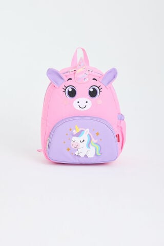 Roxbros Lisanslı Unicorn Figürlü Pembe Kız Çocuk Anaokulu Sırt Çantası ve Isı Yalıtımlı Beslenme Çantası Seti