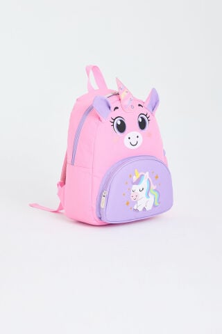 Roxbros Lisanslı Unicorn Figürlü Pembe Kız Çocuk Anaokulu Sırt Çantası ve Isı Yalıtımlı Beslenme Çantası Seti