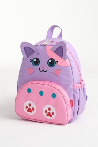 Roxbros Lisanslı Kedi Figürlü Kız Çocuk Kreş Anaokulu Sırt Çantası ve Isı Yalıtımlı Beslenme Seti