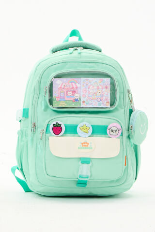 Roxbros Kawaii 3'lü İlkokul Okul Çantası Seti Mint Kız Çocuk Beslenme Çantalı Kalemlikli