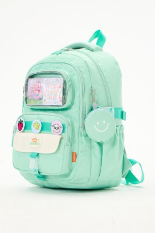 Roxbros Kawaii 3'lü İlkokul Okul Çantası Seti Mint Kız Çocuk Beslenme Çantalı Kalemlikli