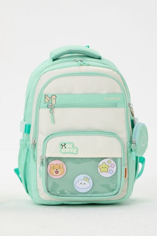 Roxbros Kawaii Mint Kız Çocuk & Erkek Çocuk İlkokul Sırt Çantası ve Isı Yalıtımlı Beslenme Çantası
