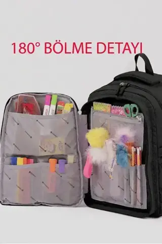 Gamer Desenli Erkek Çocuk İlkokul Okul Sırt Çantası Ortopedik Organizerli Su Geçirmez