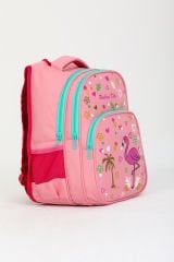 Roxbros Pembe Flamingo Ilkokul Çantası + Beslenme Çantası Kız Çocuk - detay