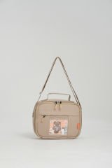 Roxbros Kawaii Kore Tarzı Aksesuarlı Ilkokul Sırt Çantası Kız Ve Isı Yalıtımlı Termoslu Beslenme Çantası Set BEJ