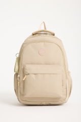 Roxbros Krem Dört Bölmeli Okul Sırt Çantası – Laptop Bölmeli, Su Geçirmez ve Dayanıklı Tasarım