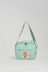 Roxbros Kawaii Kore Tarzı Aksesuarlı 3'lü Set Çocuk İlkokul Çantası Kalemlikli Beslenme Çantalı Sırt Çantası (SU YESILI)