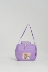 Roxbros Kawaii Kore Tarzı Aksesuarlı 3'lü Set Çocuk İlkokul Çantası Kalemlikli Beslenme Çantalı Sırt Çantası (LILA)