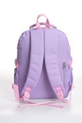 Roxbros Unicorn Figürlü 3'lü Kız Çocuk Okul Çantası Seti - Kalemlik ve Termal Beslenmeli İlkokul Çantası (Lila - Pembe)