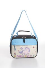 Roxbros Unicorn Figürlü 3'lü Kız Çocuk Okul Çantası Seti - Kalemlik ve Termal Beslenmeli İlkokul Çantası (Siyah - Turkuaz)