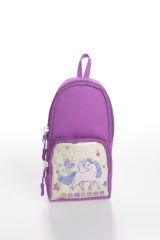 Roxbros Unicorn Figürlü 3'lü Kız Çocuk Okul Çantası Seti - Kalemlik ve Termal Beslenmeli İlkokul Çantası (Mor - Pembe)
