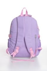 Roxbros Dondurma Figürlü 3'lü Kız Çocuk Okul Çantası Seti - Kalemlik ve Termal Beslenmeli İlkokul Çantası (Lila - Pembe)