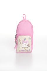 Roxbros Dondurma Figürlü 3'lü Kız Çocuk Okul Çantası Seti - Kalemlik ve Termal Beslenmeli İlkokul Çantası (Pembe - Lila)