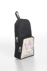 Roxbros Dondurma Figürlü 3'lü Kız Çocuk Okul Çantası Seti - Kalemlik ve Termal Beslenmeli İlkokul Çantası (Siyah - Su Yeşili)