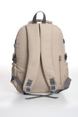 Roxbros Kaplumbağa Figürlü 3'lü Kız Çocuk Okul Çantası Seti - Kalemlik ve Beslenmeli İlkokul Sırt Çantası (Bej - Kahverengi)