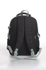 Roxbros Kaplumbağa Figürlü 3'lü Kız Çocuk Okul Çantası Seti - Kalemlik ve Beslenmeli İlkokul Sırt Çantası (Siyah - Su Yeşili)