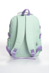 Roxbros Kaplumbağa Figürlü 3'lü Kız Çocuk Okul Çantası Seti - Kalemlik ve Beslenmeli İlkokul Sırt Çantası (Su Yeşili - Lila)