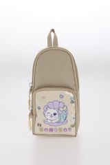 Roxbros Sevimli Kedi Desenli 3'lü Kız Çocuk Okul Çantası Seti -Kalemlik ve Termal Beslenmeli İlkokul Çantası (Bej - Kahverengi)