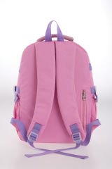 Roxbros Sevimli Kedi Desenli 3'lü Kız Çocuk Okul Çantası Seti -Kalemlik ve Termal Beslenmeli İlkokul Çantası (Pembe - Lila)