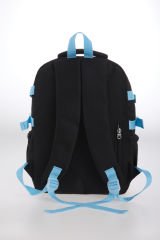 Roxbros Sevimli Kedi Desenli 3'lü Kız Çocuk Okul Çantası Seti -Kalemlik ve Termal Beslenmeli İlkokul Çantası (Siyah - Turkuaz)