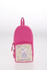 Roxbros Tavşan Figürlü 3'lü Kız Çocuk Okul Çantası Seti - Kalemlik ve Termal Beslenmeli İlkokul Çantası (Fusya - Su Yesili)