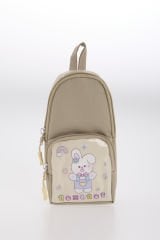 Roxbros Tavşan Figürlü 3'lü Kız Çocuk Okul Çantası Seti - Kalemlik ve Termal Beslenmeli İlkokul Çantası (Bej - Kahverengi)