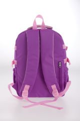 Roxbros Tavşan Figürlü 3'lü Kız Çocuk Okul Çantası Seti - Kalemlik ve Termal Beslenmeli İlkokul Çantası (Mor - Pembe)