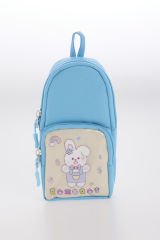 Roxbros Tavşan Figürlü 3'lü Kız Çocuk Okul Çantası Seti - Kalemlik ve Termal Beslenmeli İlkokul Çantası (Siyah - Turkuaz)