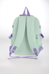 Roxbros Tavşan Figürlü 3'lü Kız Çocuk Okul Çantası Seti - Kalemlik ve Termal Beslenmeli İlkokul Çantası (Su Yesili -Lila)