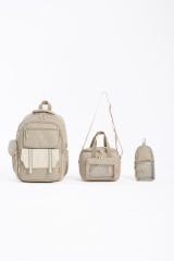 Roxbros Kız Çocuk Okul Çantası Seti & Erkek Çocuk Sırt Çantası Kalemlik ve Termal Beslenmeli İlkokul Çantası (BEJ)