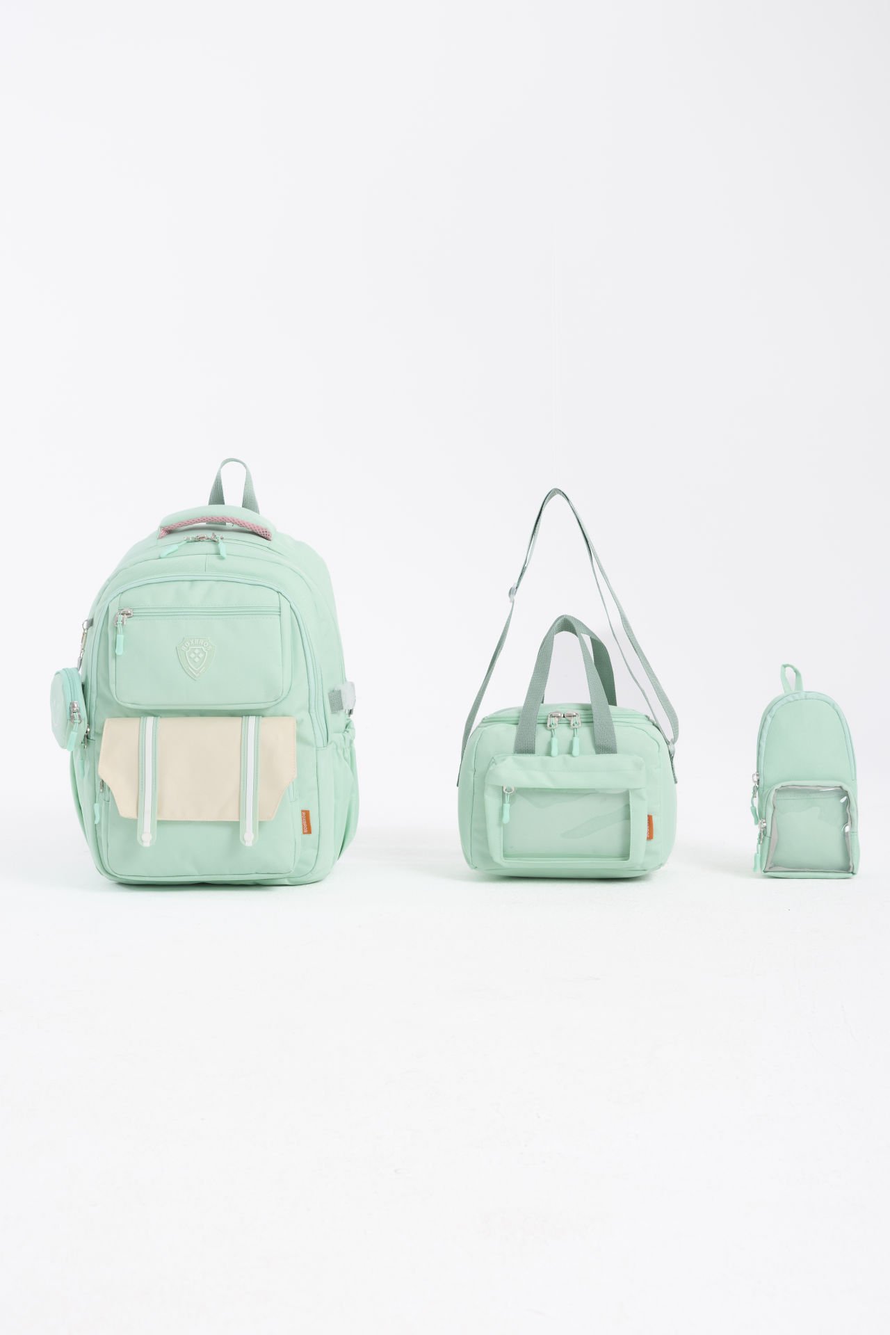 Roxbros Kız Çocuk Okul Çantası Seti & Erkek Çocuk Sırt Çantası Kalemlik ve Termal Beslenmeli İlkokul Çantası (SU YESILI)