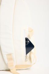 Roxbros Kawaii Kore Tarzı Okul Çantası Aksesuarlı Kız Çocuk ve Erkek Çocuk Sırt Çantası KREM