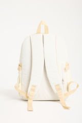 Roxbros Kawaii Kore Tarzı Aksesuarlı 3'lü Set Çocuk İlkokul Çantası Kalemlikli Beslenme Çantalı Sırt Çantası (KREM)