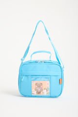 Roxbros Kawaii Kore Tarzı Aksesuarlı 3'lü Set Çocuk İlkokul Çantası Kalemlikli Beslenme Çantalı Sırt Çantası (MAVI)