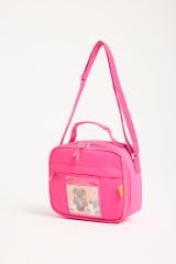 Roxbros Kawaii Kore Tarzı Aksesuarlı 3'lü Set Çocuk İlkokul Çantası Kalemlikli Beslenme Çantalı Sırt Çantası (FUSYA)