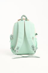 Roxbros Kore Tarzı Aksesuarlı Kız Çocuk Okul Çantası & Erkek Çocuk Sırt Çantası İlkokul, Ortaokul, Lise (SU YESILI - KREM)