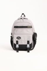 Roxbros Kore Tarzı Aksesuarlı Kız Çocuk Okul Çantası & Erkek Çocuk Sırt Çantası İlkokul, Ortaokul, Lise (SIYAH - GRI)